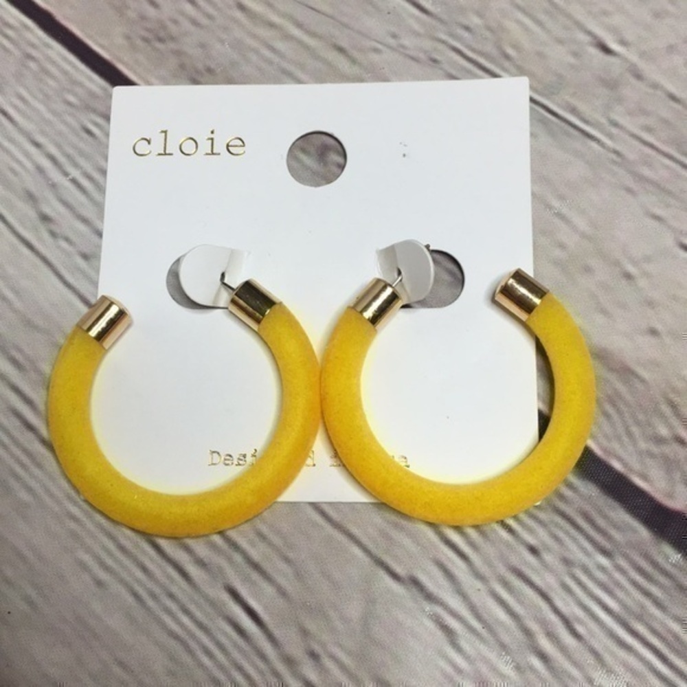 CLOIE yellow and gold hoop earrings